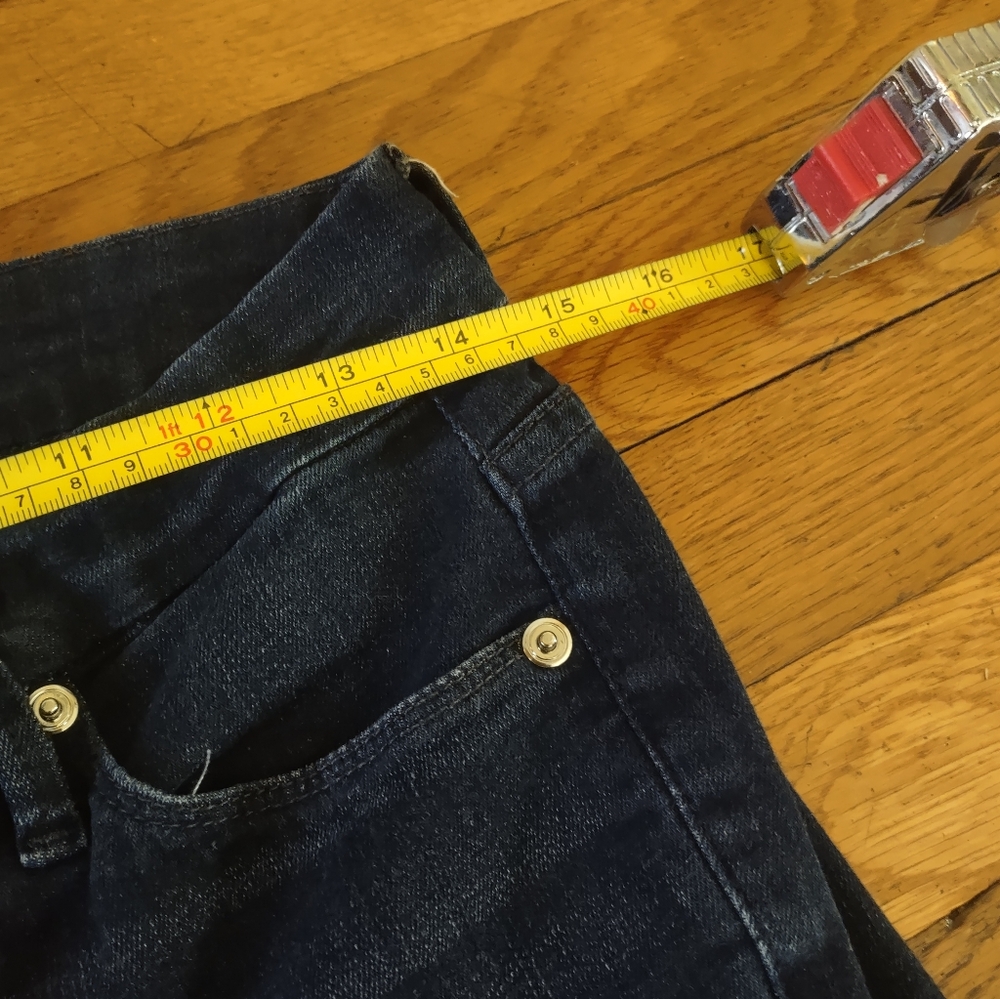 Good American Good Legs Dark Wash Skinny Jeans Size 6/28 High Rise - Picture 5 of 8